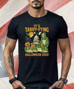Spooky Party It’s Tariff Fying Halloween 2025 Shirt