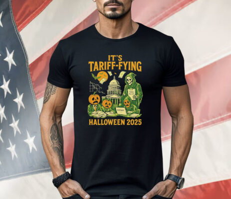 Spooky Party It’s Tariff Fying Halloween 2025 Shirt