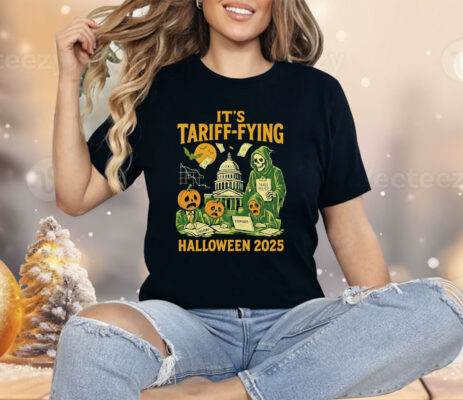 Spooky Party It’s Tariff Fying Halloween 2025 Shirt