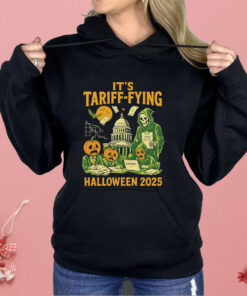 Spooky Party It’s Tariff Fying Halloween 2025 Shirt
