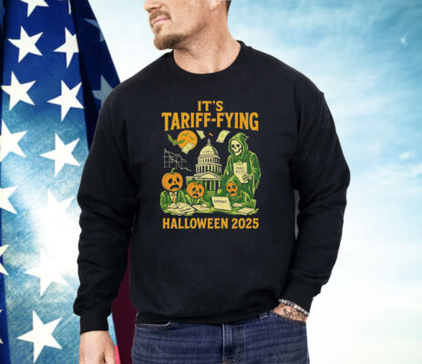 Spooky Party It’s Tariff Fying Halloween 2025 Shirt
