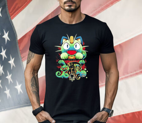 Team Rocket And Meowth Pokemon Shirt