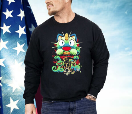 Team Rocket And Meowth Pokemon Shirt