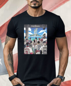 MLB Postseason 2025 Anime Style Baseball Players Trophy Shirt
