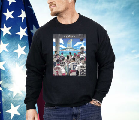 MLB Postseason 2025 Anime Style Baseball Players Trophy Shirt